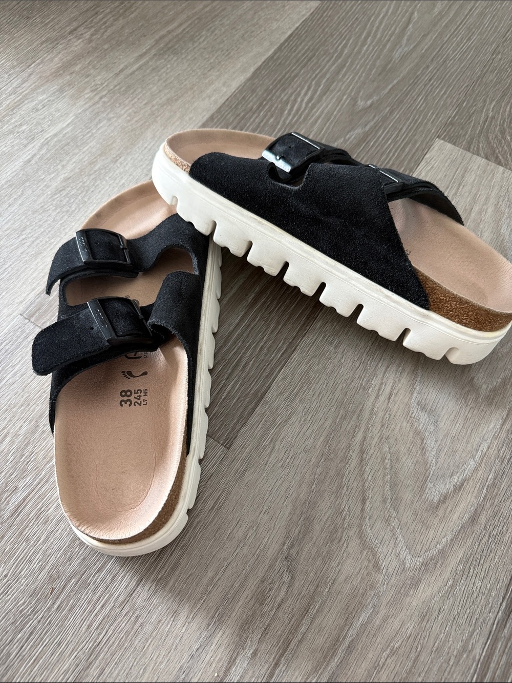 Black Suede PapilloxBirkenstock 38 Narrow Platform